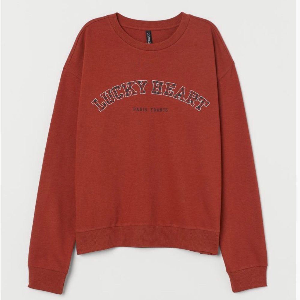 H&M lucky heart sweatshirt